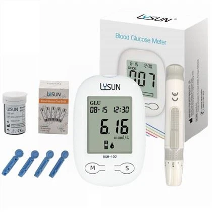 Monarú tSín Glucometer Inaistrithe Trealamh Leighis Méadar Glúcóis Fola
