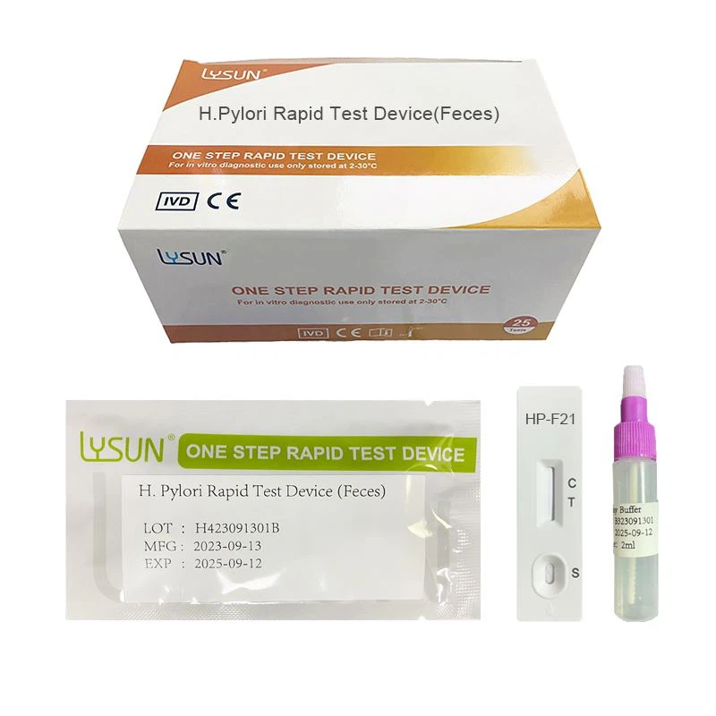 Tástáil Mhear-Chéim Amháin Ardchaighdeáin H.Pylori Antibody Test